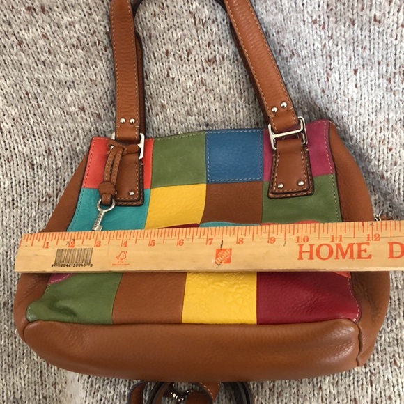 FÓSIL Patchwork leather satchel or shoulder bag - Picture 11 of 11